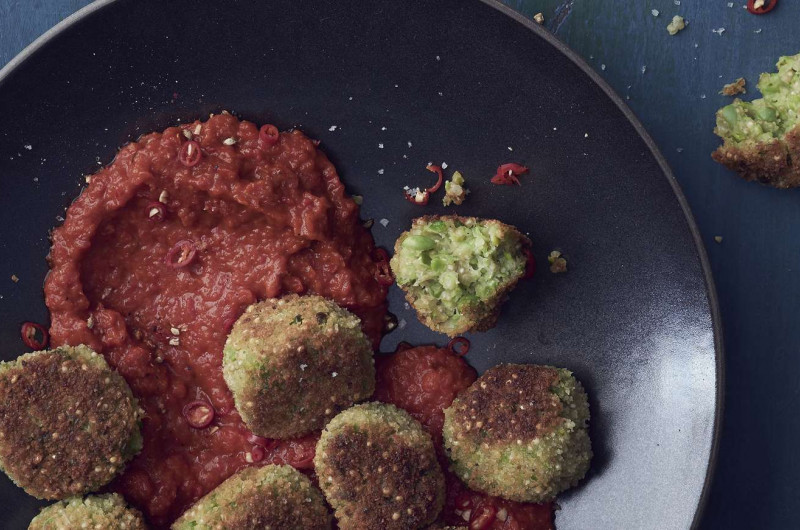 Boulettes au quinoa et aux petits pois