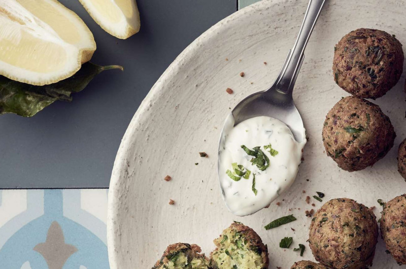 Falafels avec crème fraîche à la menthe