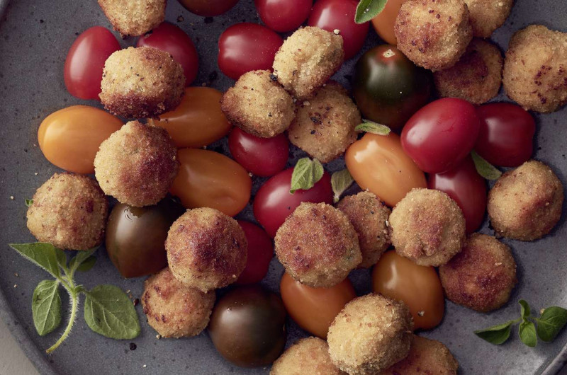 Boulettes de champignons farcis au lard