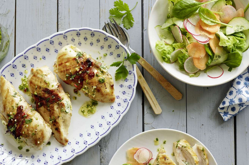 Poitrine de poulet au citron vert et fines herbes