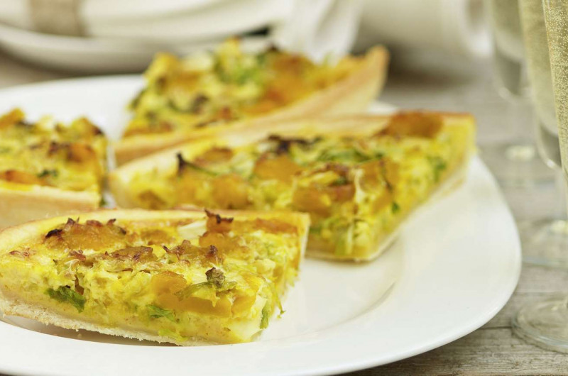 Quiche à la courge et au chou frisé