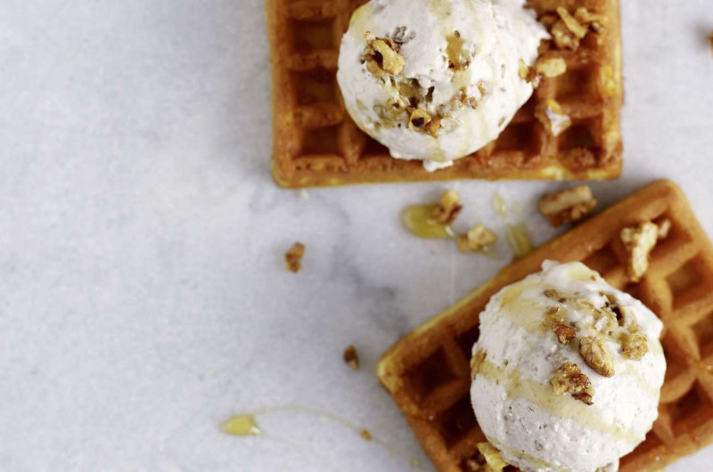 Glace à la banane parfumée au whisky