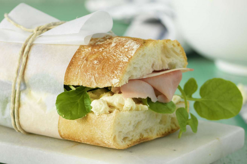Baguette au fromage frais et au citron
