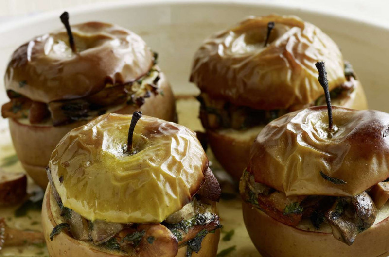 Pomme fourrée aux champignons