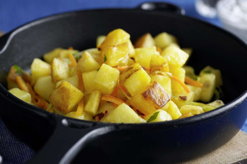 Pommes de terre rissolées aux légumes