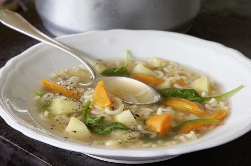 Potage d’alpage aux cornettes