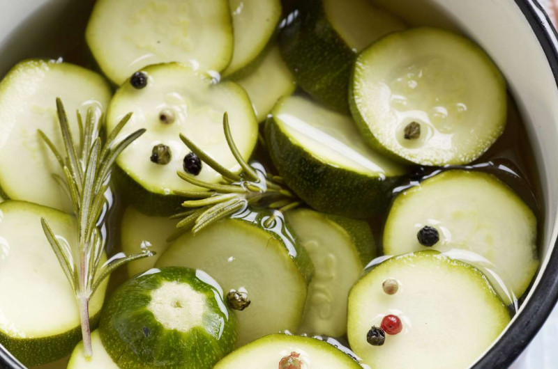 Courgettes au sirop de romarin