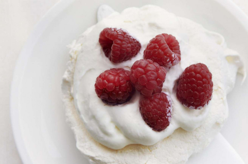 Mini-pavlova aux framboises