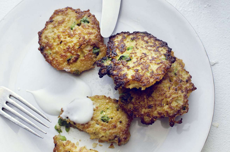 Galettes de millet aux petits pois