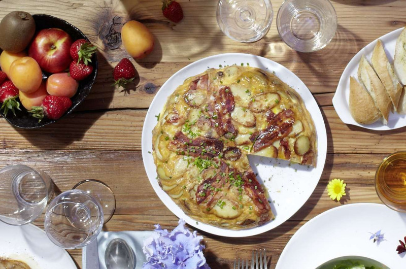 Gâteau aux pommes de terre et au lard