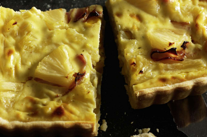 Quiche à l’ananas et au lard