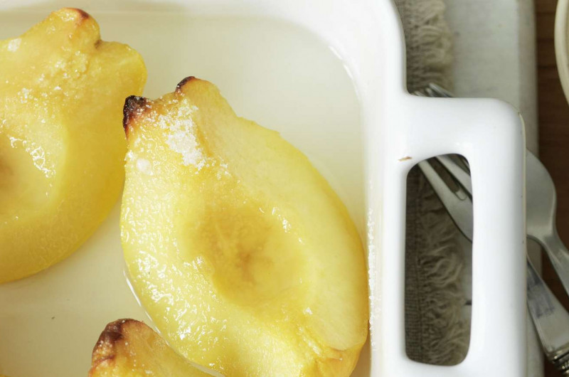 Coings confits avec yogourt au miel