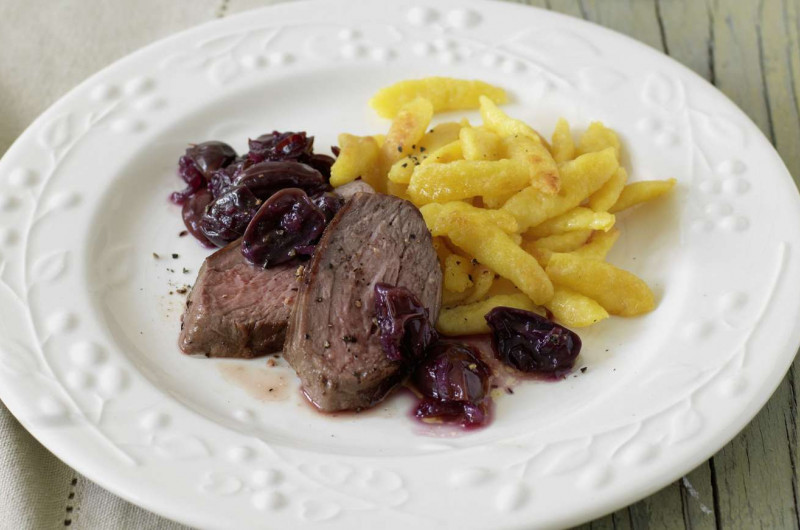 Quasi d’agneau avec chutney aux raisins