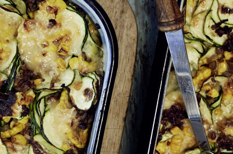 Gratin de courgettes et de maïs