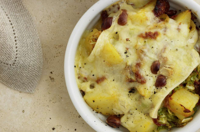 Gratin d’hiver avec fromage à raclette