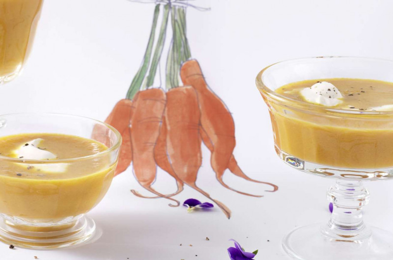 Velouté de carottes à la violette