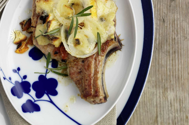 Côtelette de veau gratinée