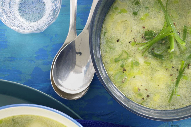 Velouté aux oignons nouveaux
