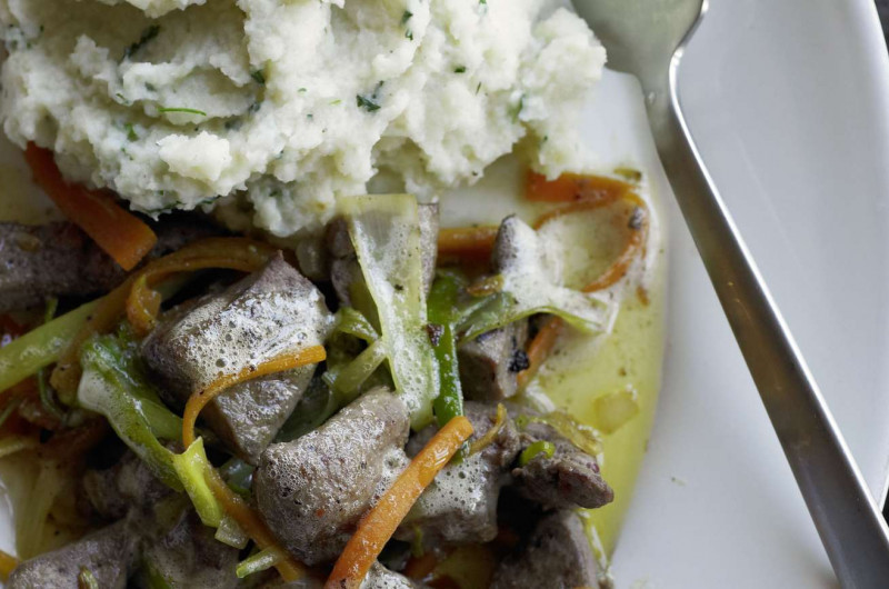 Foie de veau avec purée de céleri