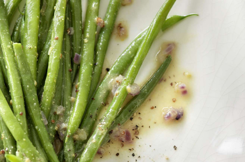 Haricots verts à la moutarde