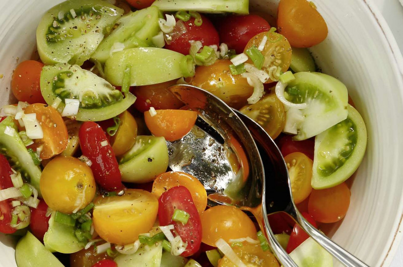 Salade de tomates au fromage frais
