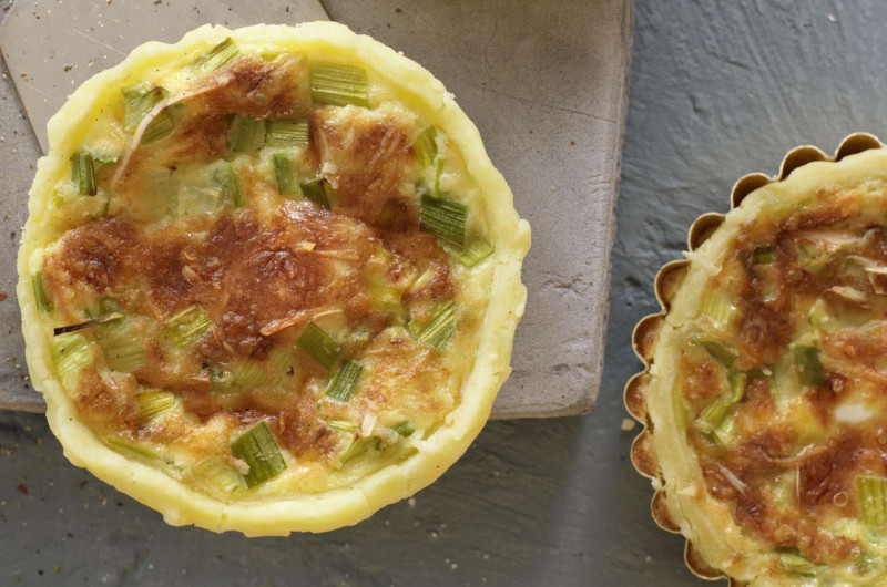 Quiche au fromage et au poireau