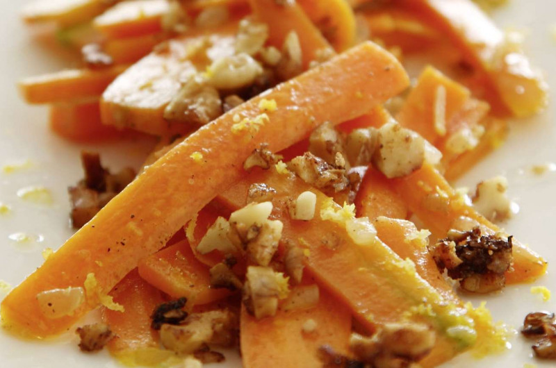 Carottes aux noix épicées