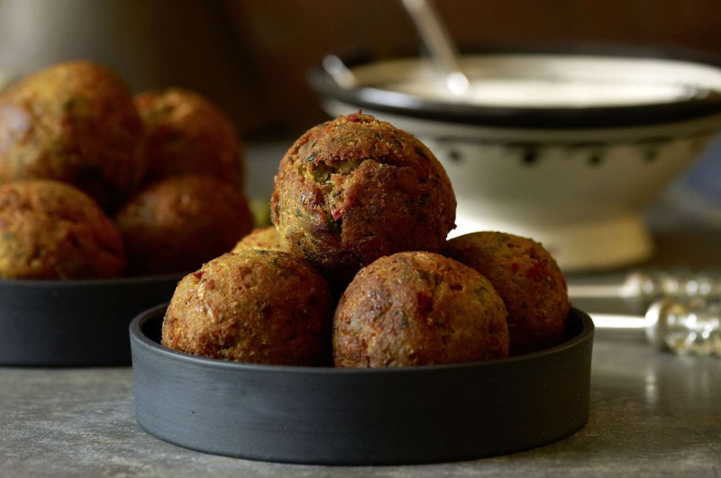 Boulettes de pois chiches aux abricots