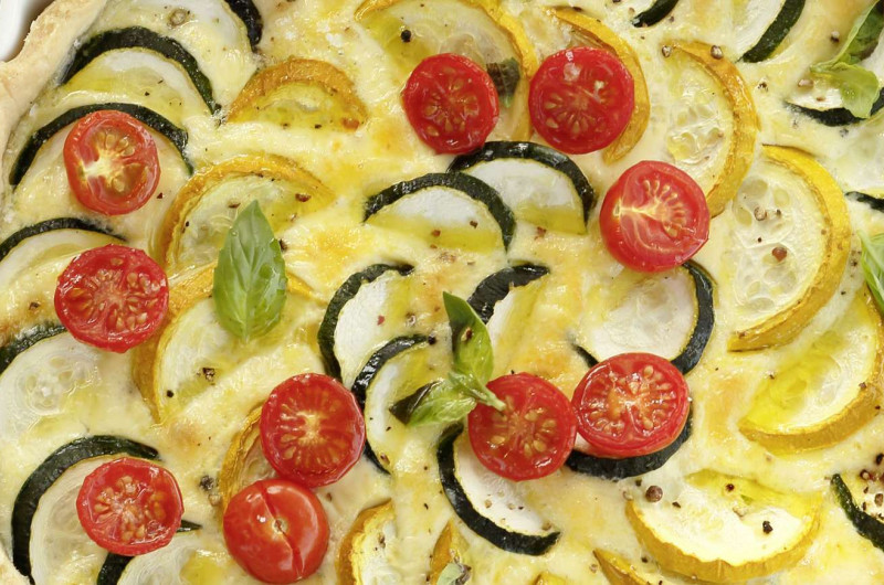 Quiche aux courgettes et aux tomates