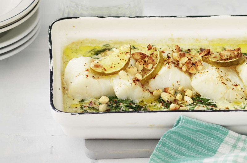 Gratin de poisson aux amandes