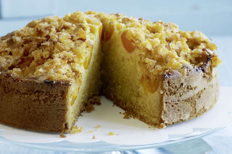 Crumble cake aux abricots