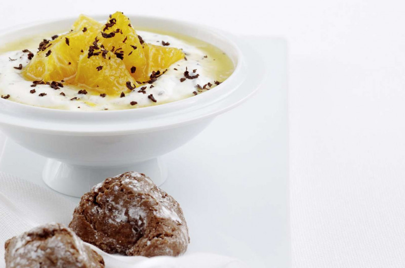 Yogourt avec oranges et amaretti