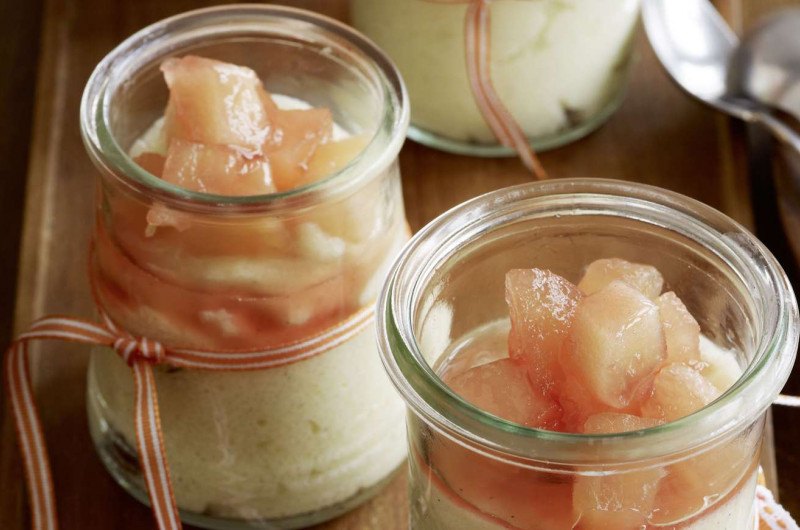 Petits pots de semoule aux pommes