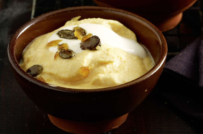 Crème à la courge et à l’orange avec miel de châtaignier