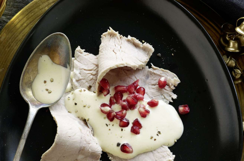Vitello avec mayonnaise à la grenade