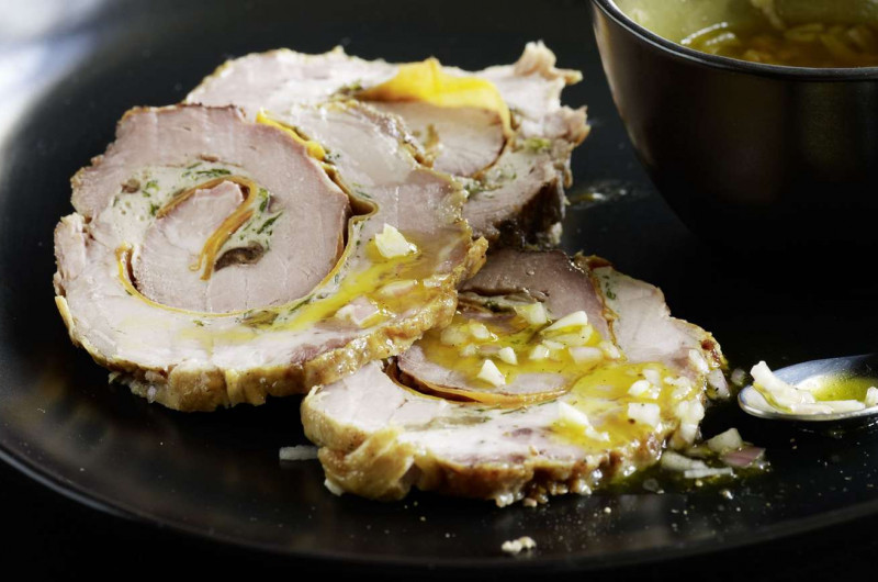 Rôti roulé et sa vinaigrette