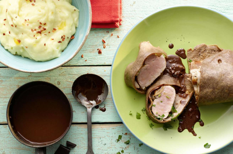 Filet mignon de porc enrobé d’une crêpe