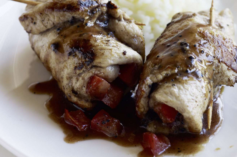 Paupiettes de veau farcies aux tomates et à la truffe