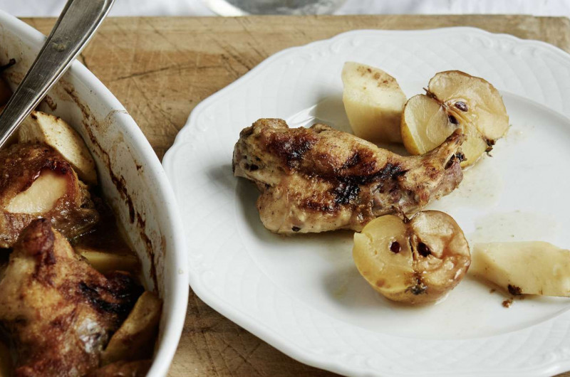 Lapin à la moutarde et au cidre