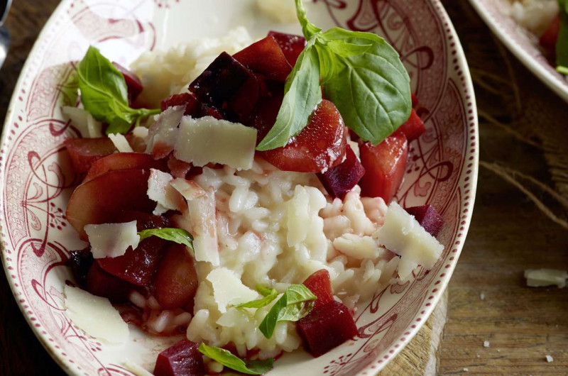 Risotto avec poêlée de légumes-racines