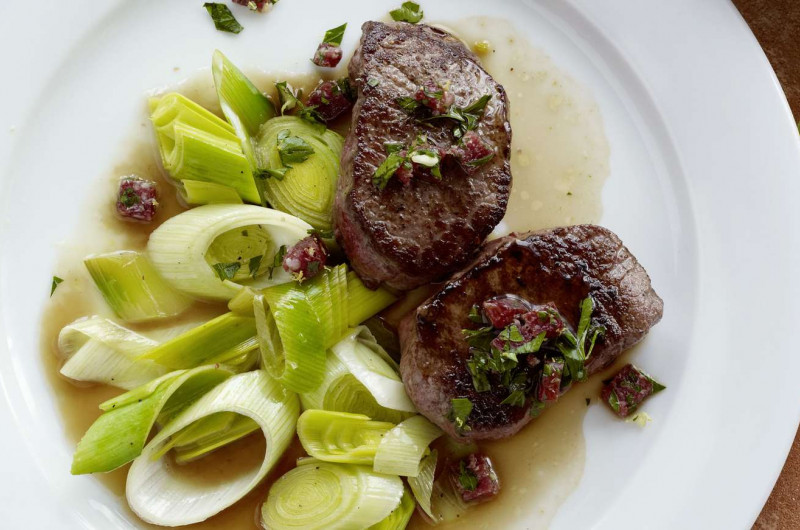Entrecôte de cerf avec gremolata automnale
