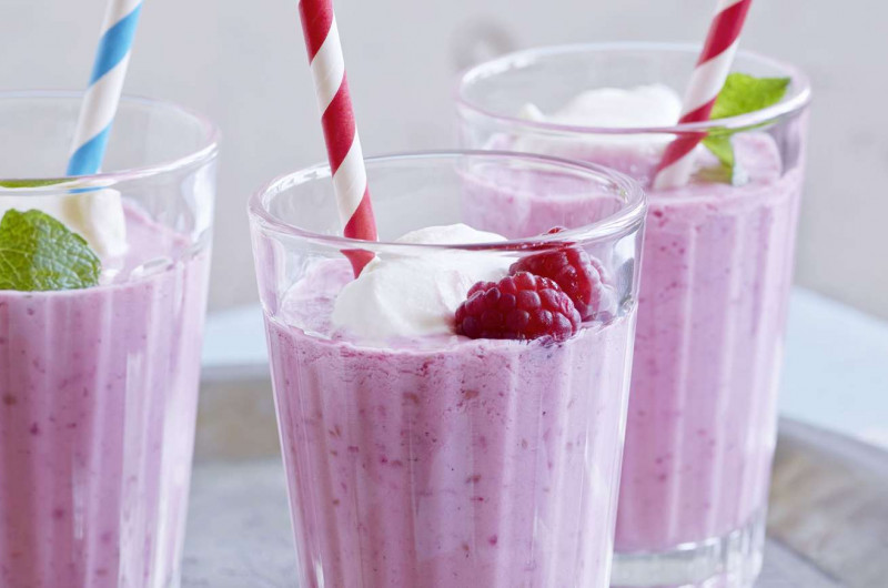 Frappé vanille-framboise