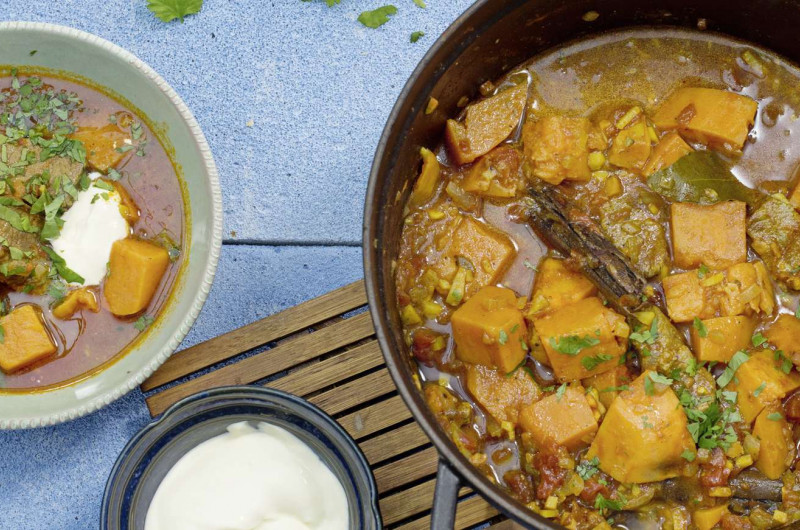 Curry d'agneau aux patates douces