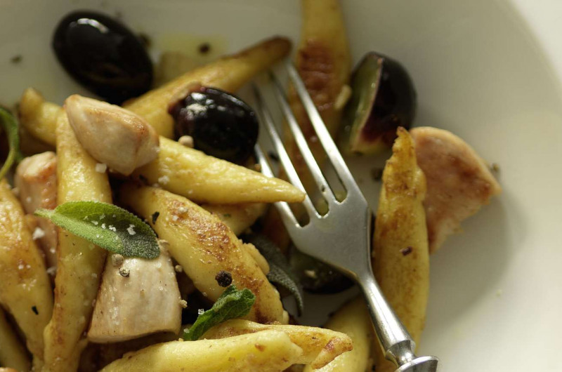 Poulet aux schupfnudeln