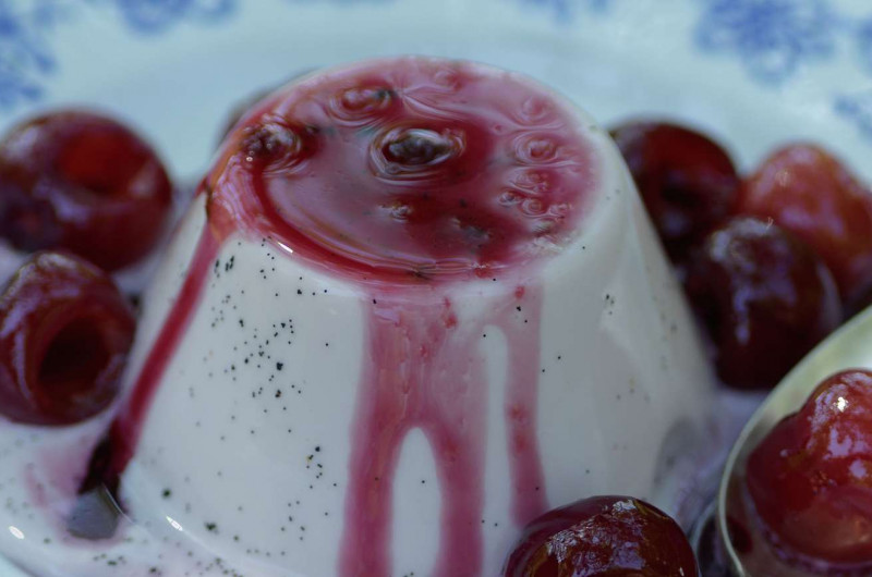 Panna cotta aux cerises