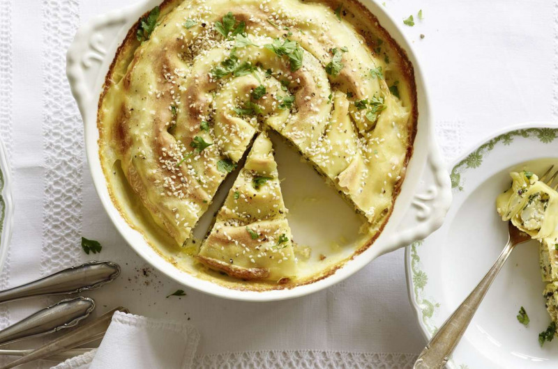 Gratin de pâtes avec chou-fleur
