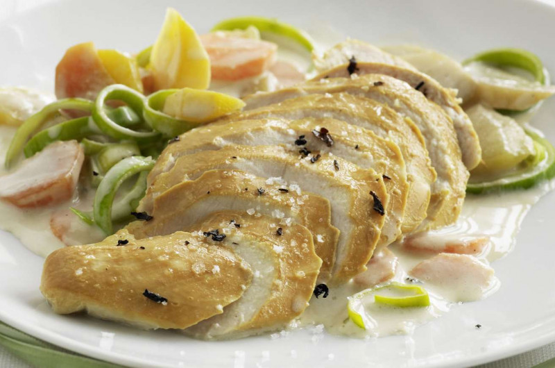 Poitrine de poulet fumée au thé darjeeling