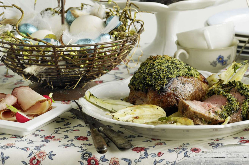 Rôti de veau à la menthe