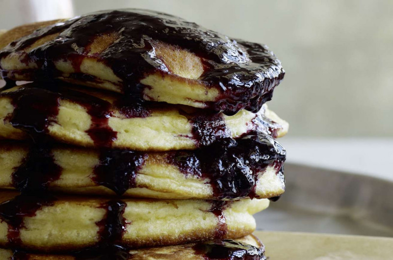 Pancakes avec coulis de sureau
