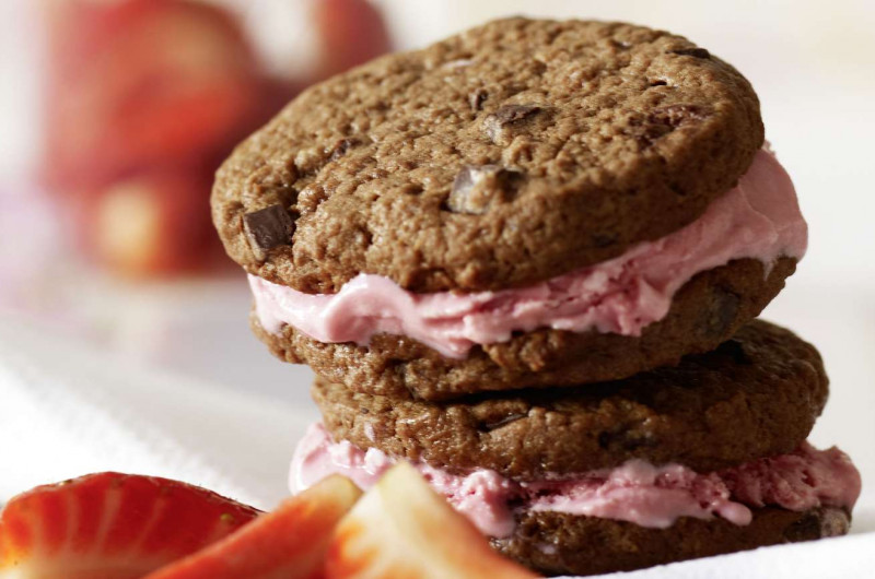 Sandwichs glacés aux fraises